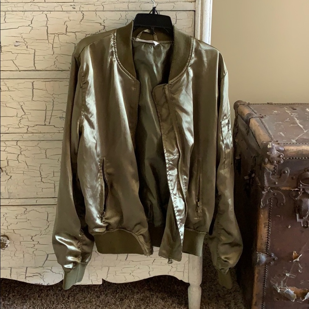 Silk bomber jacket